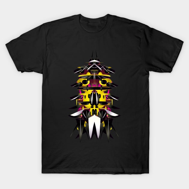 Colorful Abstract Bug Pattern T-Shirt by igmonius